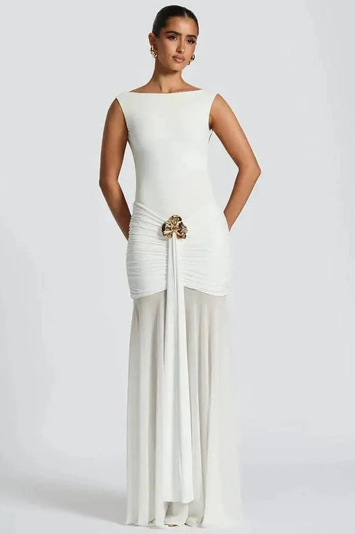 Elegant Backless Sleeveless Bodycon Maxi Dress