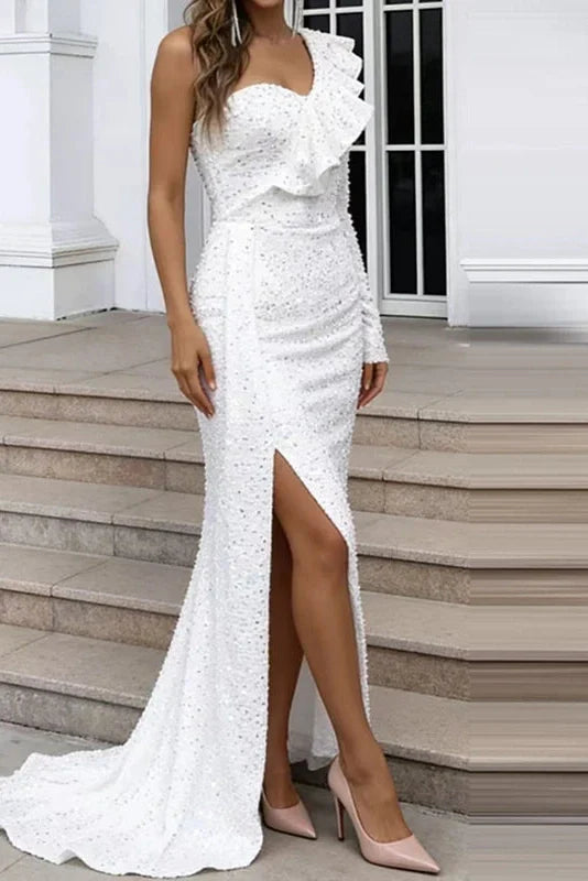 Elegant Sleeveless Slim Slash Collar Maxi Dress
