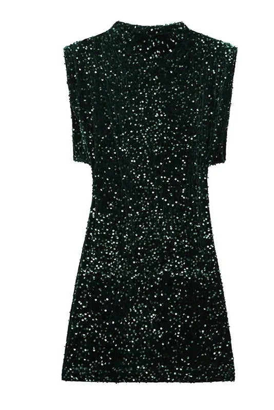 Elegant Hollow Out Sleeveless Slim High Waist Mini Dress