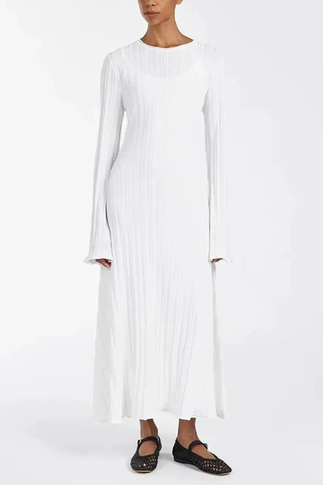Elegant Knitted High Waist Bodycon Maxi Dress