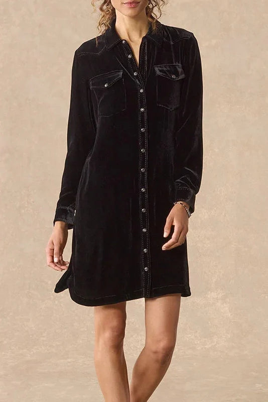 Elegant Pocket Single Breasted Mini Dress