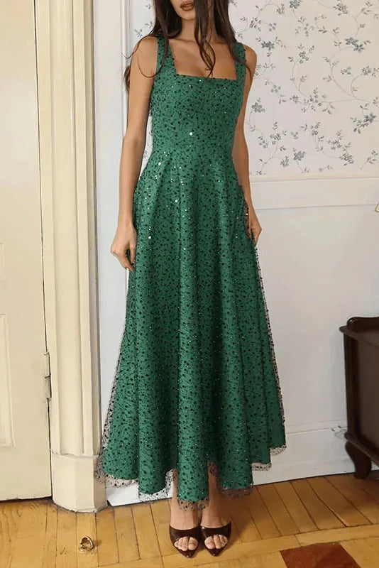 Sleeveless High Waist Pleated Fit Maxi Dress