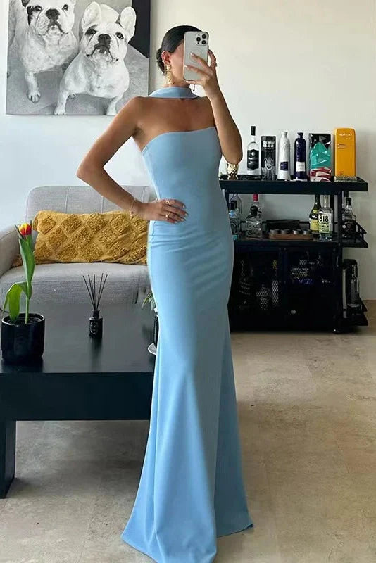 Elegant Off Shoulder Slim Strapless High Waist Maxi Dress