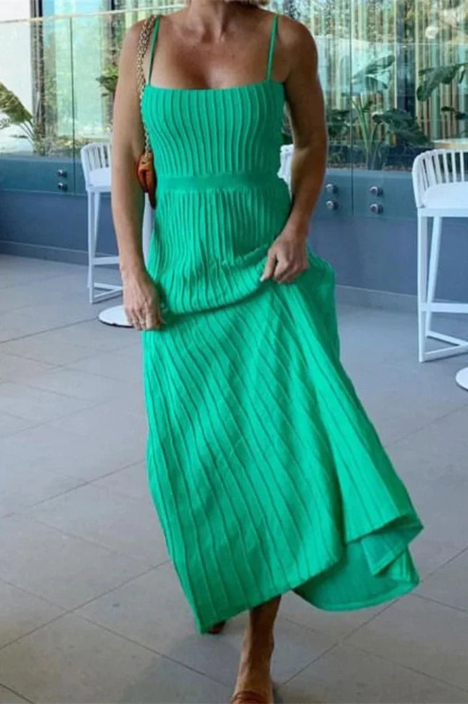 Patchwork High Waist Backless Maxi Dress