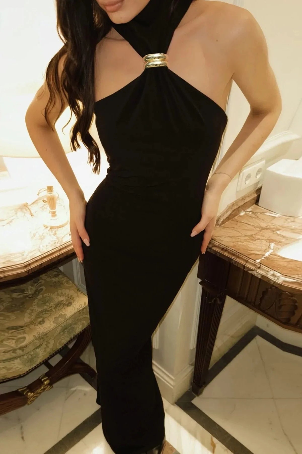 Elegant Slim Sleeveless Maxi Dress