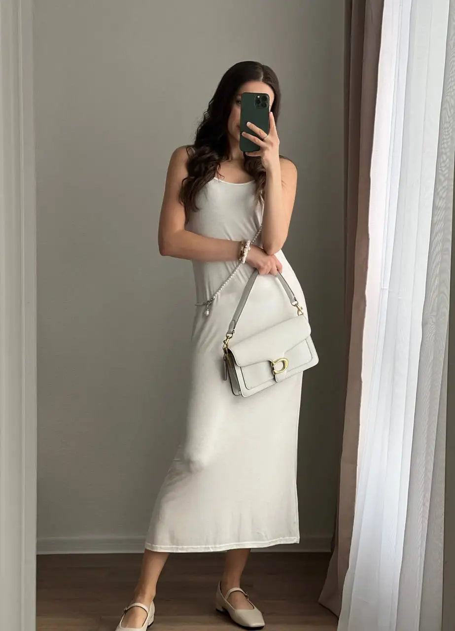See Through Loose Long Sleeve Knitted Maxi Dress