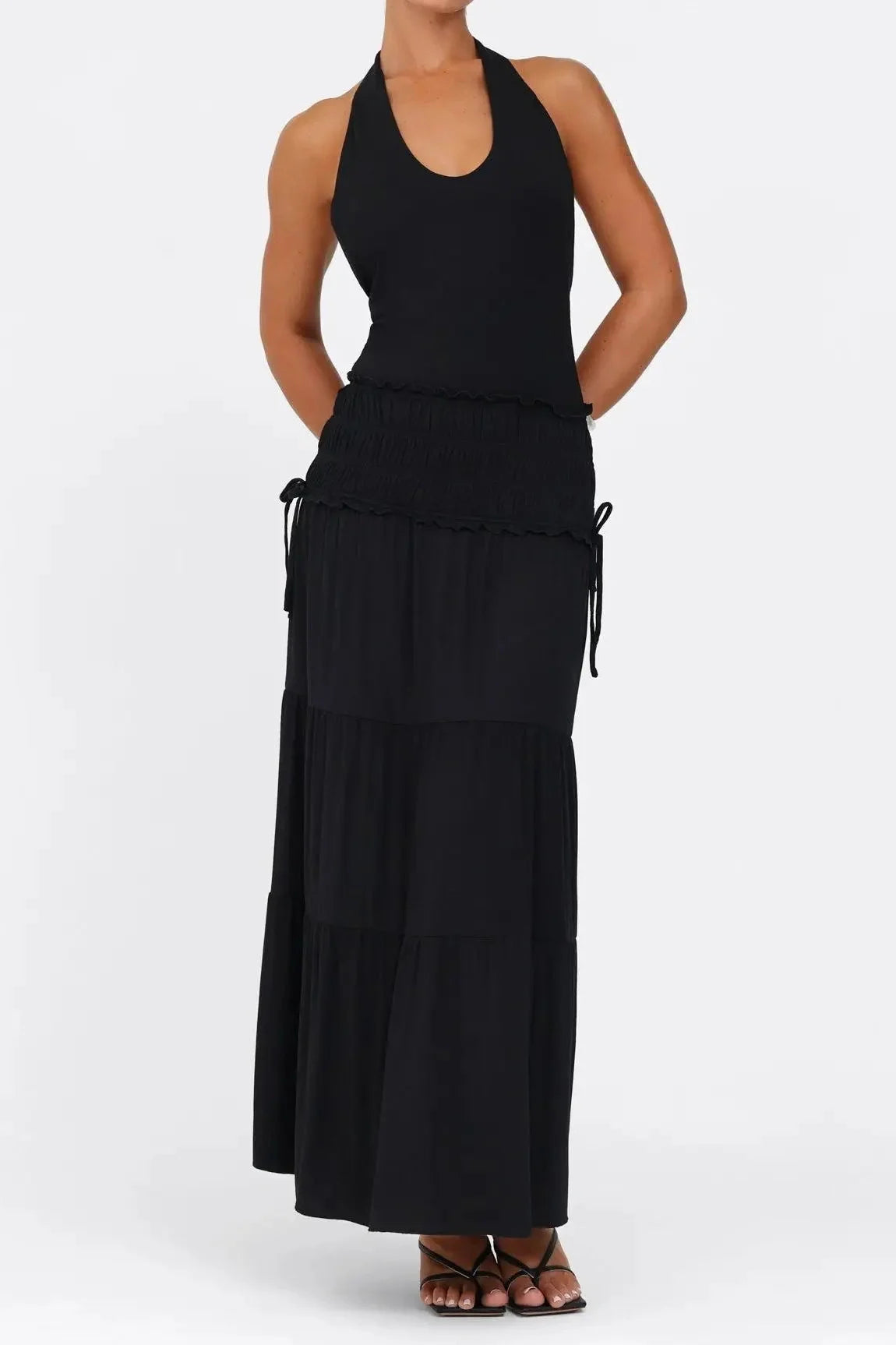 Elegant Backless Slim Maxi Dress