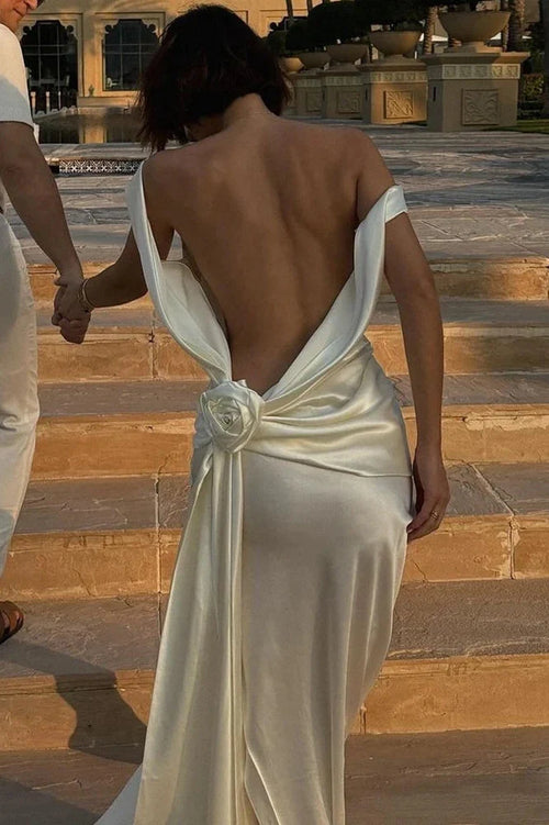 Elegant Backless High Split Maxi Dress