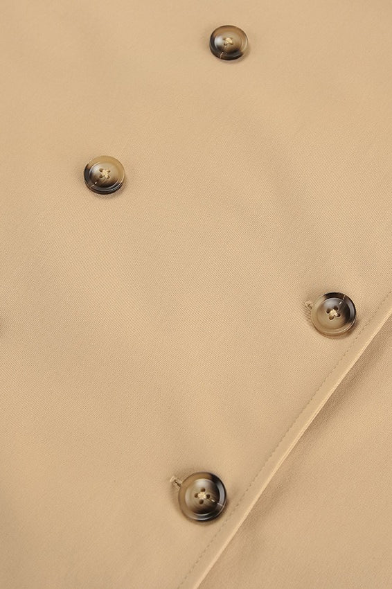 Classic Double Breasted Long Trench Coat