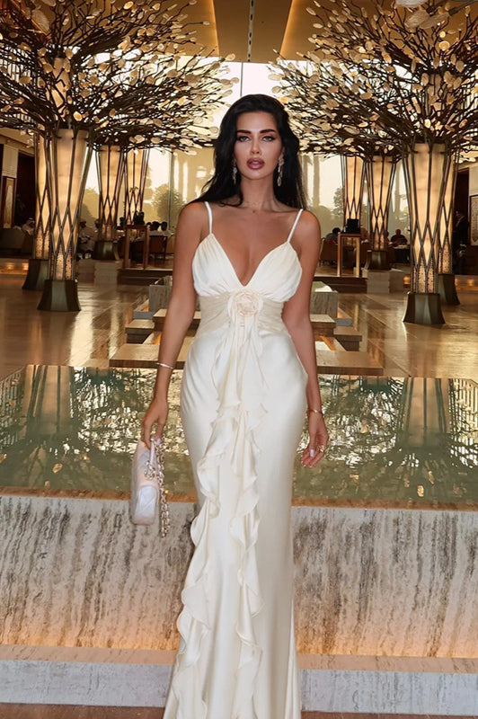 Floral Satin Slip Maxi Dress