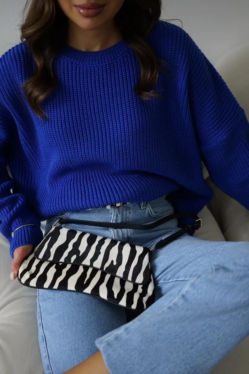 Solid Knit Crewneck Pullover Sweater