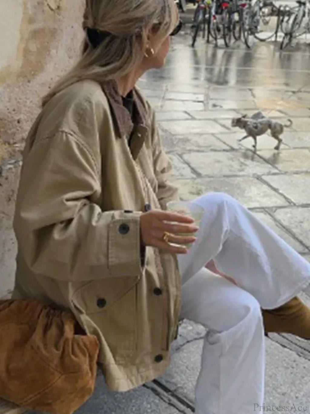 Casual Solid Bomber Jacket