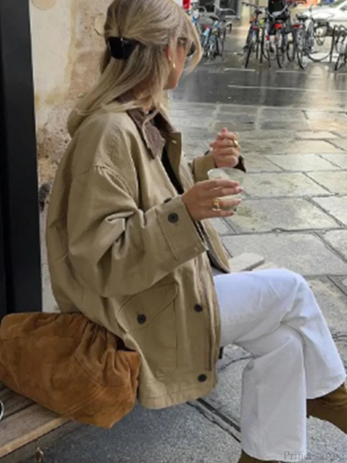 Casual Solid Bomber Jacket