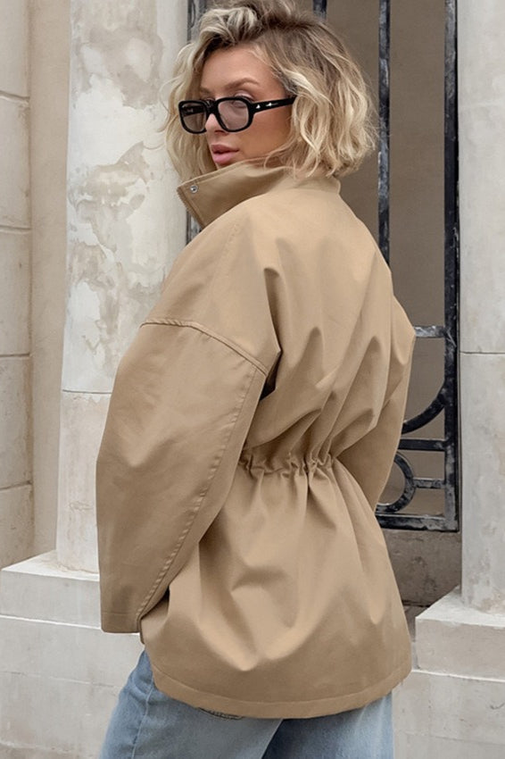 Barnfit Midi Drawstring Trench Coat