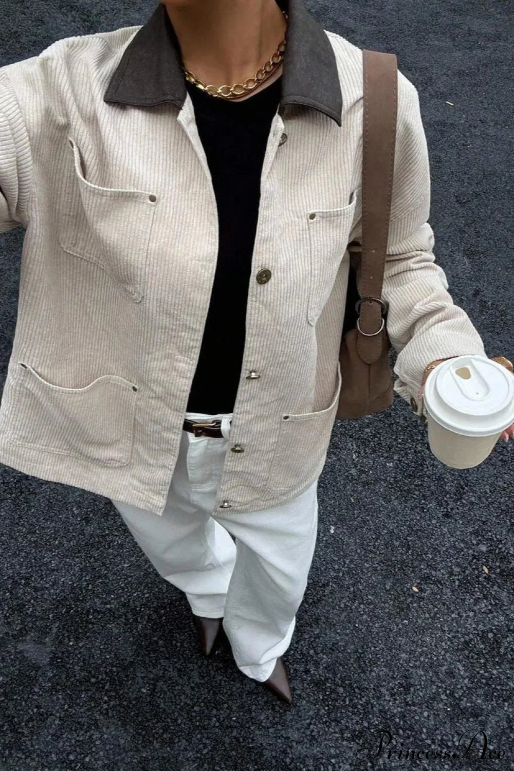 Corduroy Elegant Business Casual Office Coat
