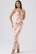 Floral Fitted Split Casual Maxi Dress