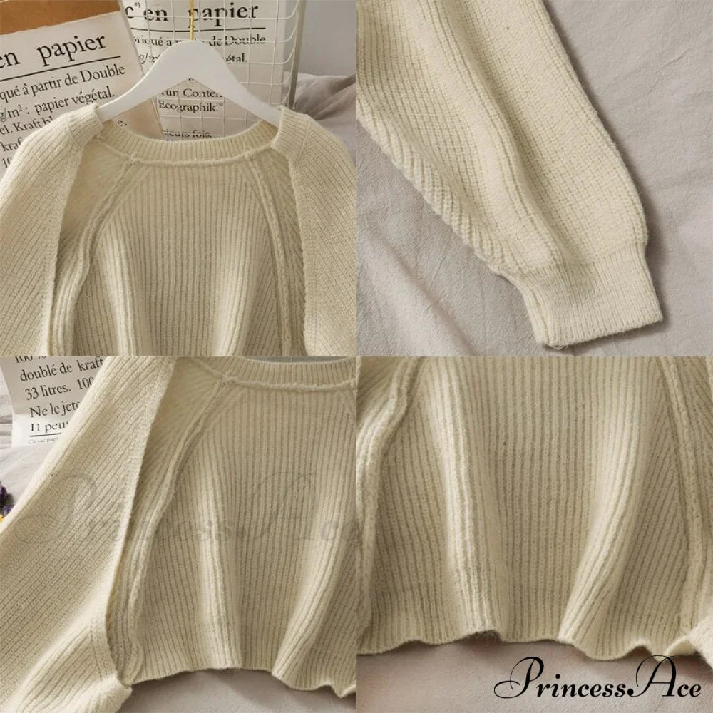 Female Solid Casual Chic Short Knitted Cardigans