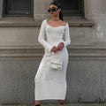 Female Warm Thick Party Long Dresses