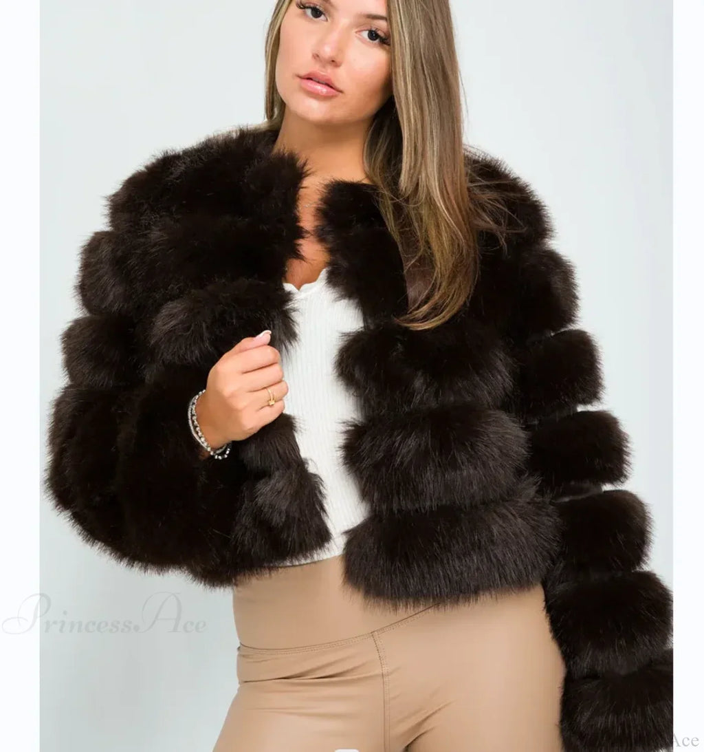 Ladies Fox Fur European Street Coat