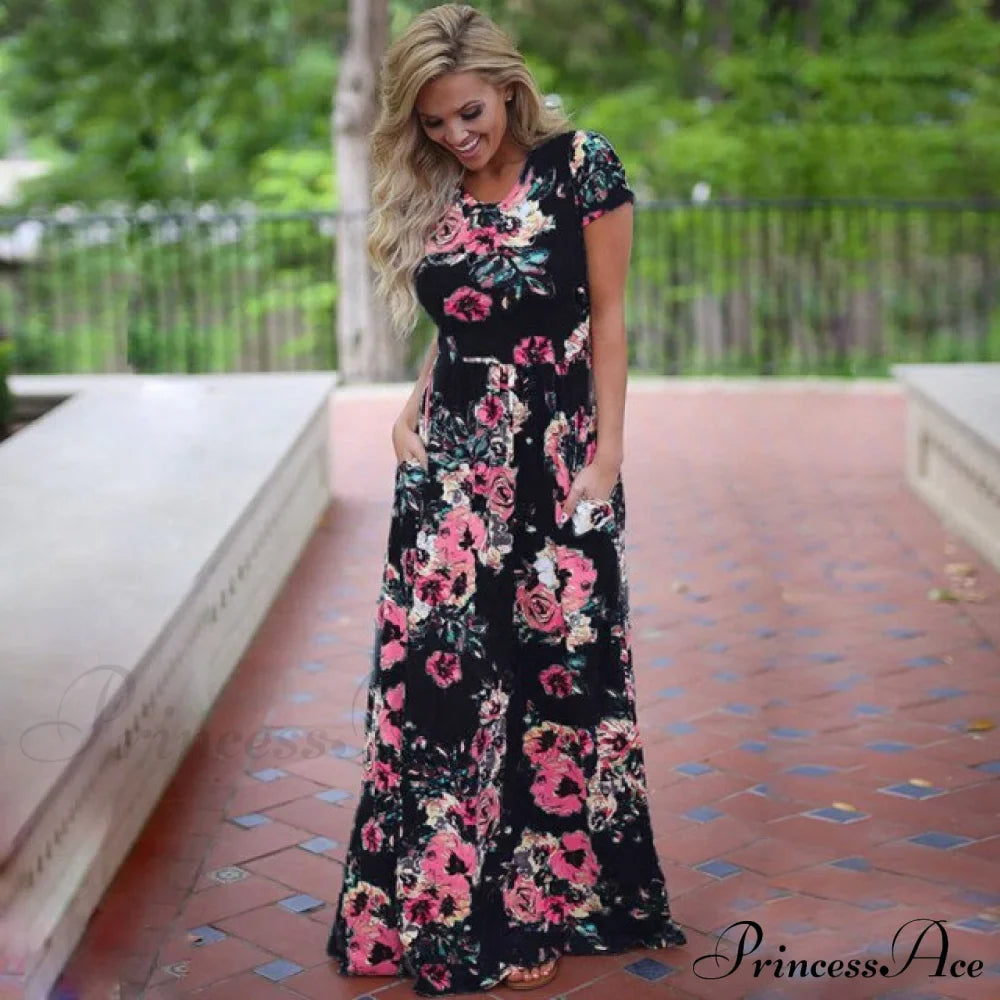 Ladies White Maxi Evening Party Dress