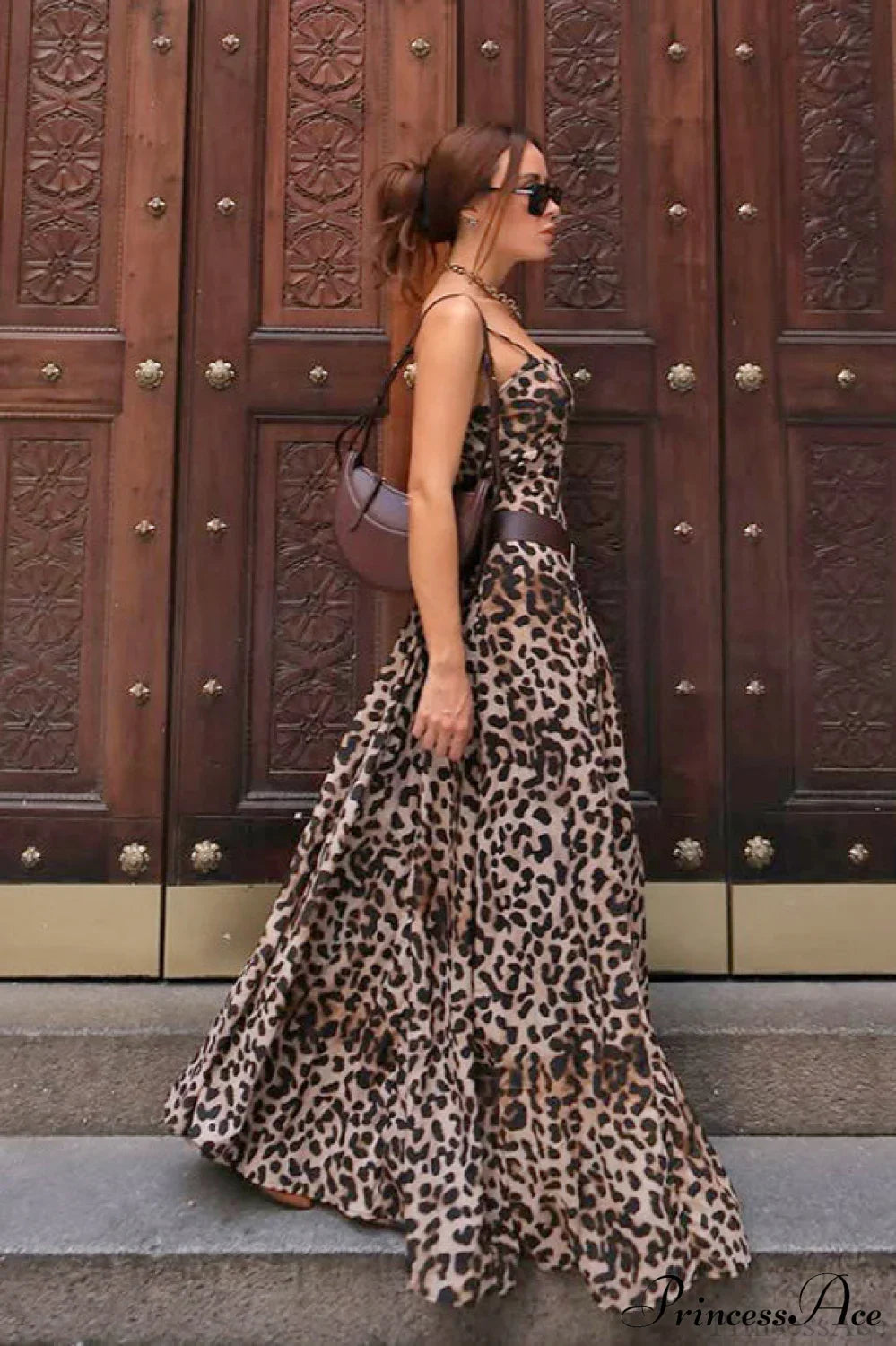 Leopard Cami Sexy Print Maxi Dress