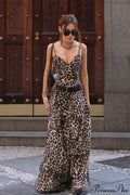 Leopard Cami Sexy Print Maxi Dress