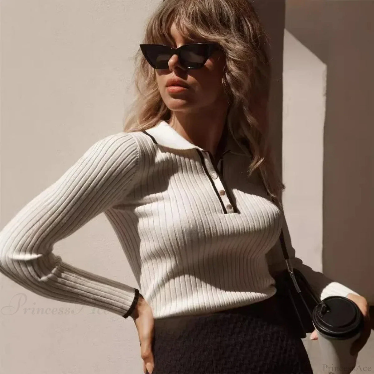 Long Sleeve Patchwork Colorblock Sweater