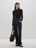 Multiple Colors Half Turtleneck Slim Knitted Sweater