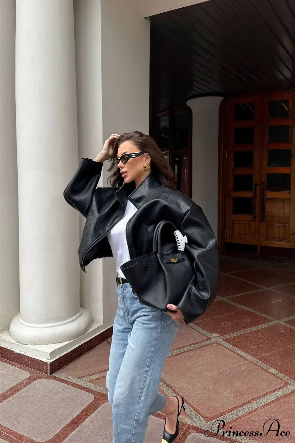 Premium Black PU Leather Jacket Coat