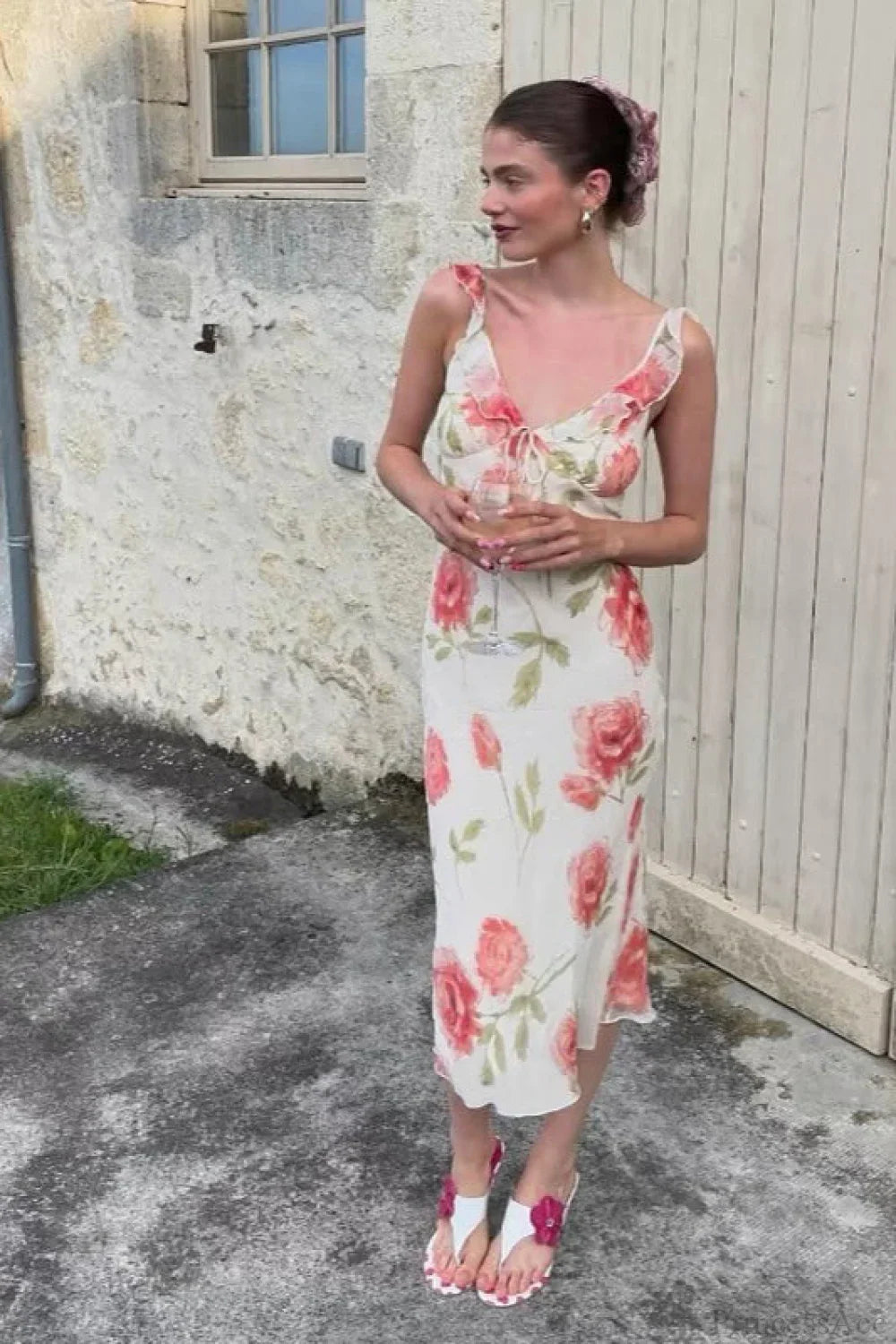 Romantic Floral Cami Maxi Dress