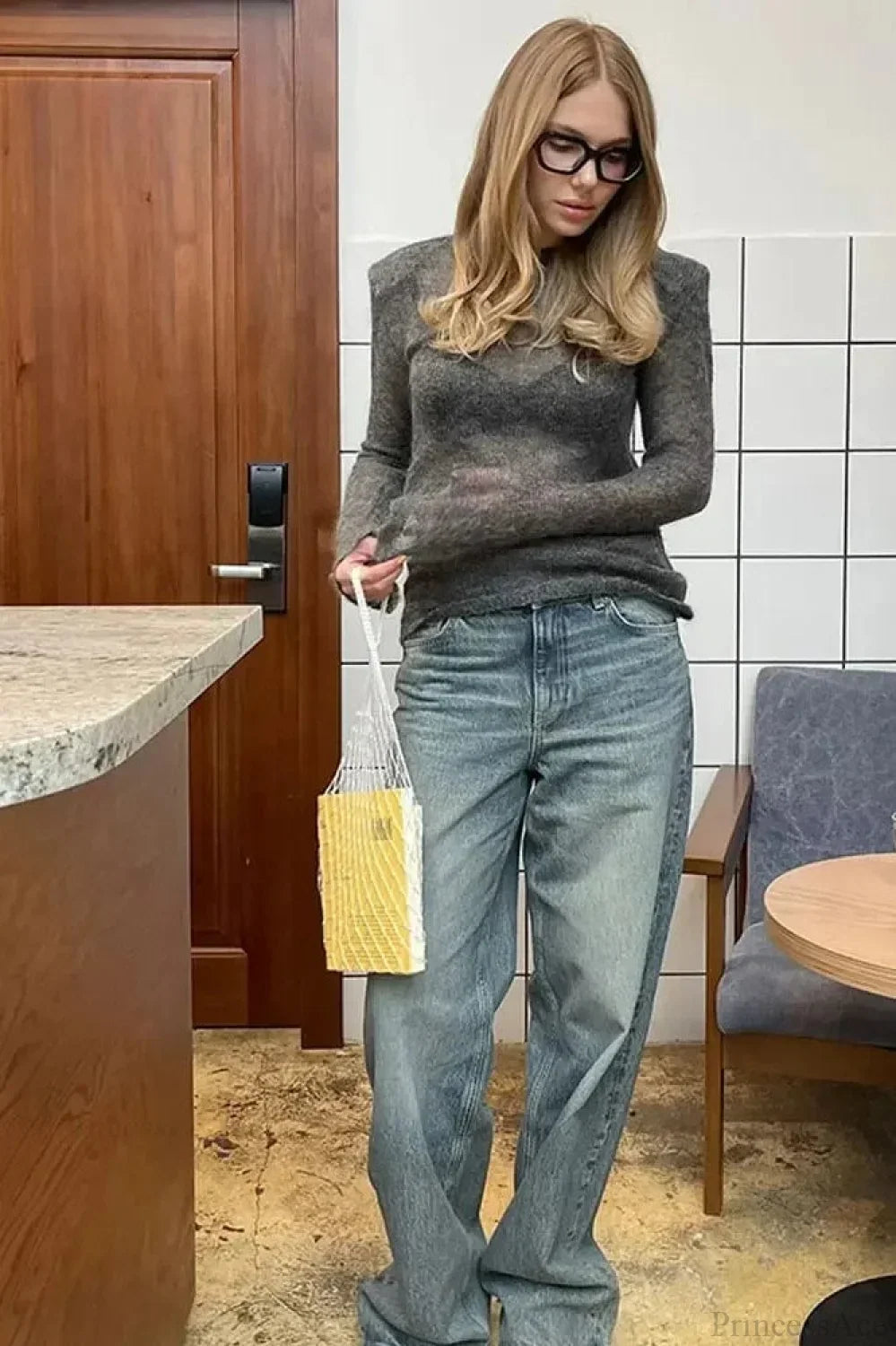 Solid Round Neck Thin Bodycon Sweater