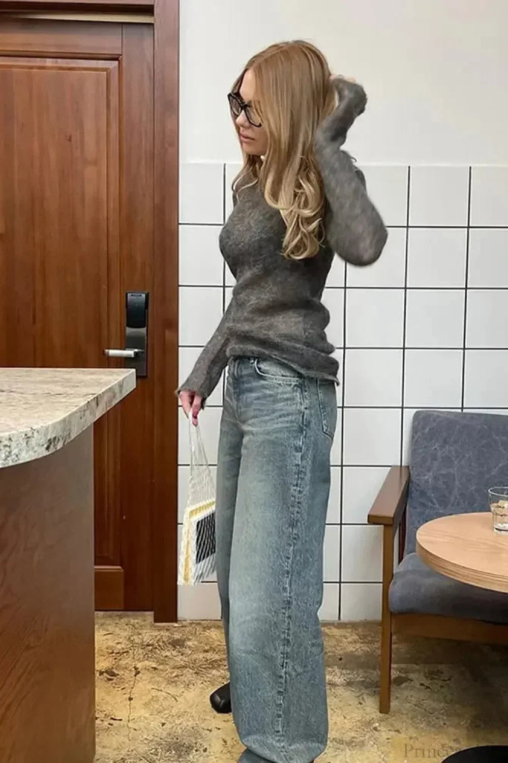 Solid Round Neck Thin Bodycon Sweater
