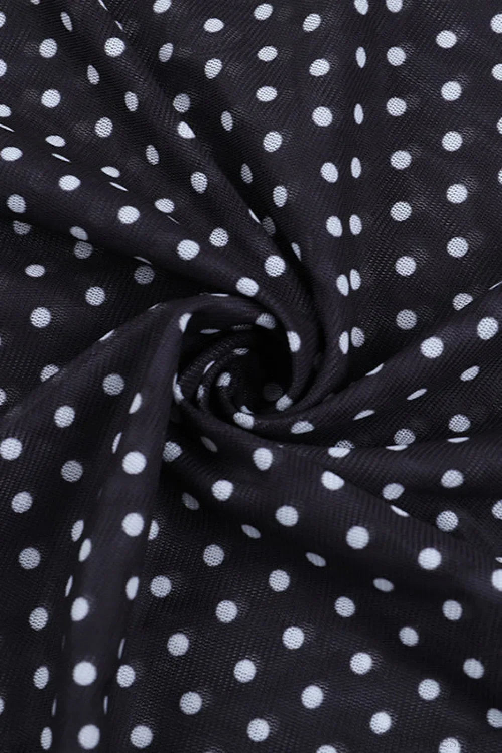 Square Neck Polka Dot Spliced A Line Maxi Dress