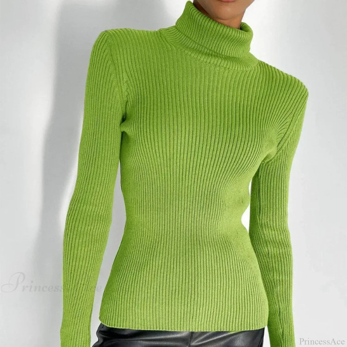 Turtleneck Slim Pullover Long Sleeve Sweater